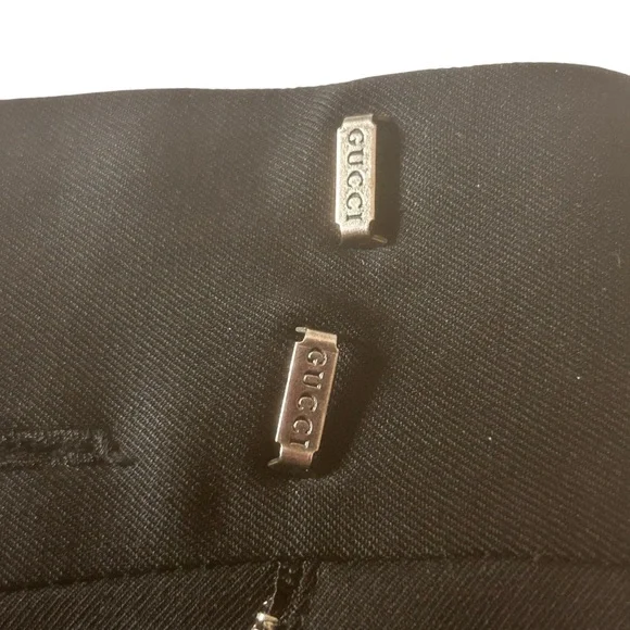 Gucci pencil skirt women’s size 8 black silver buckle vintage Tom Ford luxury - Picture 15 of 16